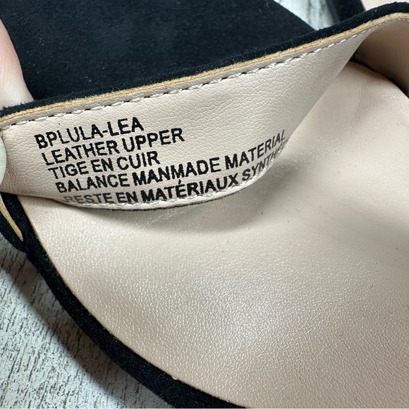 New Bp. Lula Black Faux Suede Slingback Open Toe Ankle Strap Sandals #172 - Picture 9 of 12